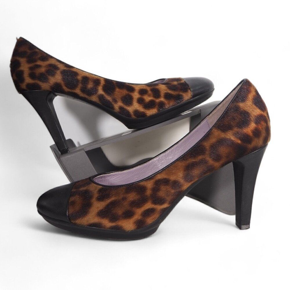 Johnston & Murphy Calf Hair Leopard Print Pumps 78-30514 Women's 10M
